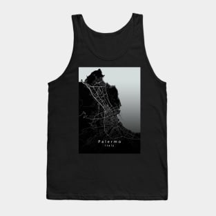 Palermo Italy City Map dark Tank Top